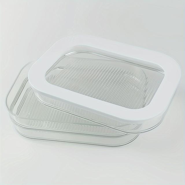 TEMU Three-layer White Container For Meats - A Box Designed For - Ideal For Keeping Sausages And Meat Items - Refrigerator Can Holder.