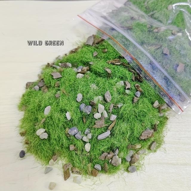 TEMU 1.76 Oz Static Grass And Stone Terrain Kit | Model Railway Fairy Garden 3d Landscape Base Material Set