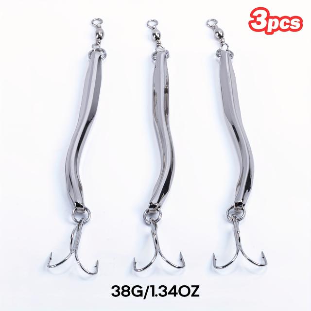 TEMU Goture 3 pezzi Esche in di con design aerodinamico, dotate di , ami affilati e adatte per affondamento e lancio a