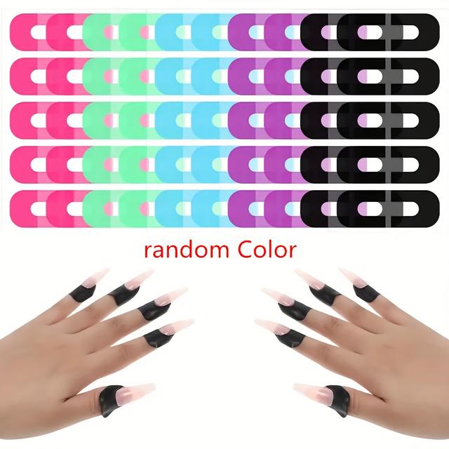 TEMU 100 шт. U-подібні захисні наклейки для манікюру та захисту від розливання