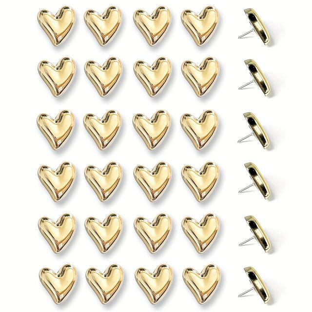 TEMU 30pcs Decorative Push Pins, Golden Cute Pushpins For Bulletin Board, Photos, Calendar, Office, School Or Home