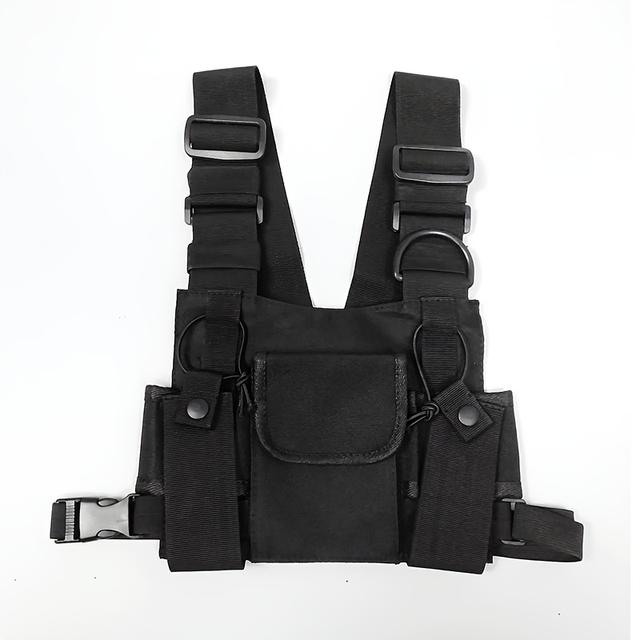 TEMU Borsa da hip-hop street, trendy gilet tattico, marsupio unisex