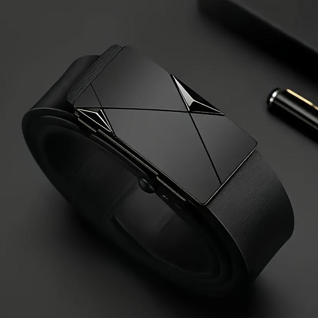 TEMU Pánský pásek, Casual, Hodí se k džínům, Business Elite, Přítel, Dárek pro otce, Valentýn