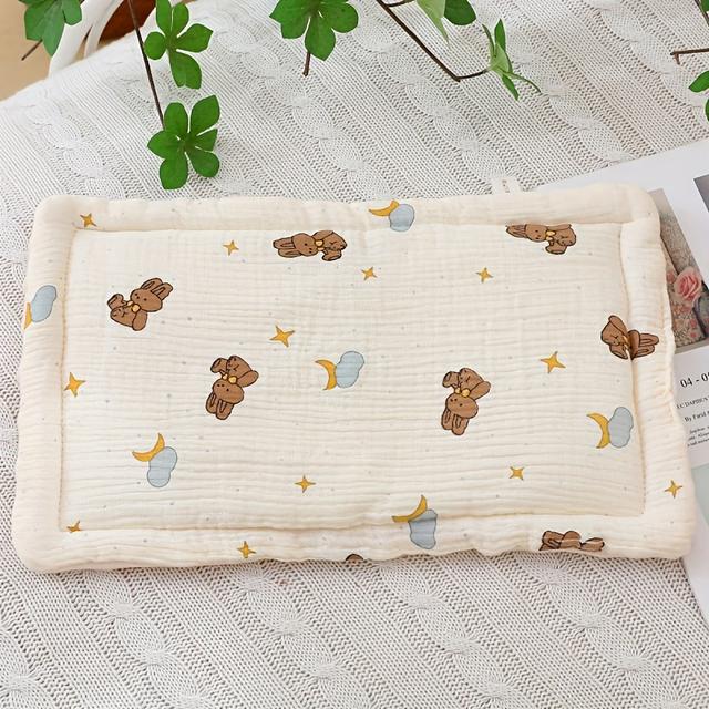 TEMU Flat Pillow With Bean Velvet Gauze Breathable And Sweat-absorbent Universal Flat Pillow