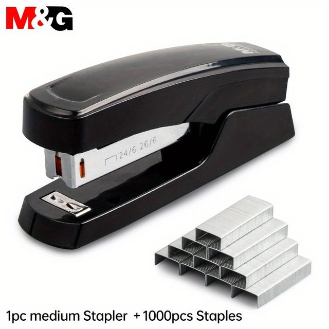 TEMU M&g Desktop Stapler With 1000 - 25 Sheet Capacity, Durable Manual Stapling Machine For Office & Home Use - Ideal For Students & Professionals