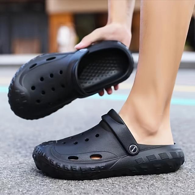 TEMU Unisex Eva Hollow-out Clogs - Breathable Non-slip Casual Shoes For Beach