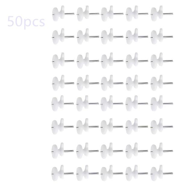 TEMU 50 Super Strong Hooks For Hanging Pictures | Perfect For Displaying Wedding Photos, Embroidery, And Art Prints, Damage-free Nails, No Drilling Required, Plastic Material