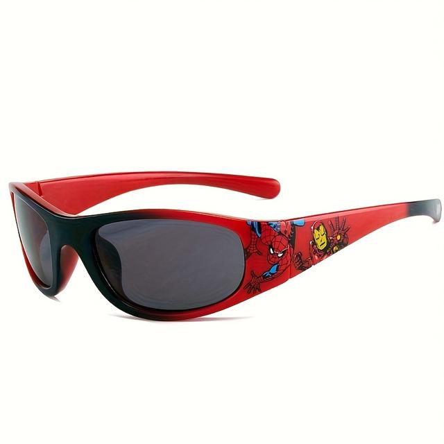 TEMU Spider-man Themed Glasses - Tpu Frames With Black Lenses, Logo Design, Accessory For Fans Of The , Superhero Themed Eyewear | Durable Plastic Frames, Suitable For Women