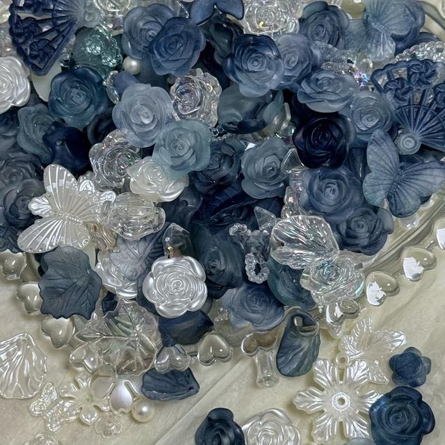 TEMU Camellia Shell Handmade Diy Acrylic Accessories, Mobile Phone Case Photo Frame Hair Clip Headwear Card Diy Decoration Accessories Mixed Styles