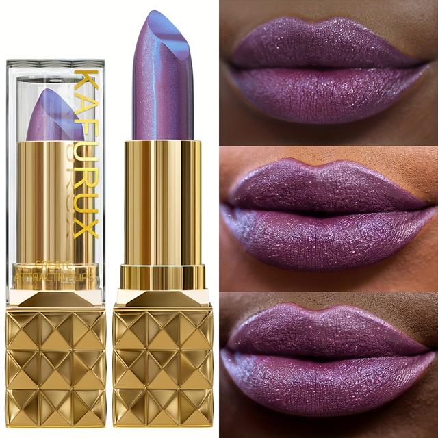 TEMU Lipstick, Sparkle, Pearlescent, With And Fresh Smell, Natural And Shiny, Not Sticky, , Portable Travel Makeup