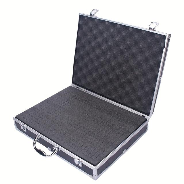TEMU Tool Box Aluminum Instrument Case Storage Box Portable Equipment Toolbox Organizer Boxes Large Hard Case Aluminum Suitcase
