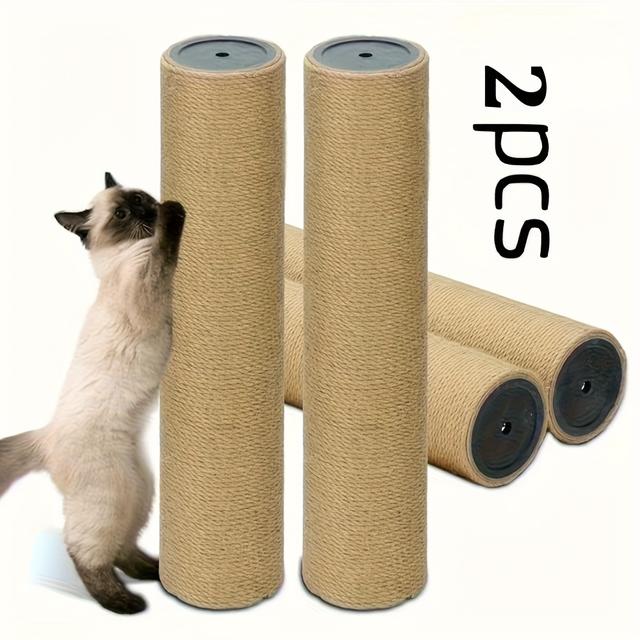 TEMU 2pcs Diy Cat Tree Suitable For Cats - Assembly Modular Climbing Tower With Sisal Scratching Posts, Multi-level Cat Furniture For Kittens, Climbing, Scratching & Resting, Space-saving