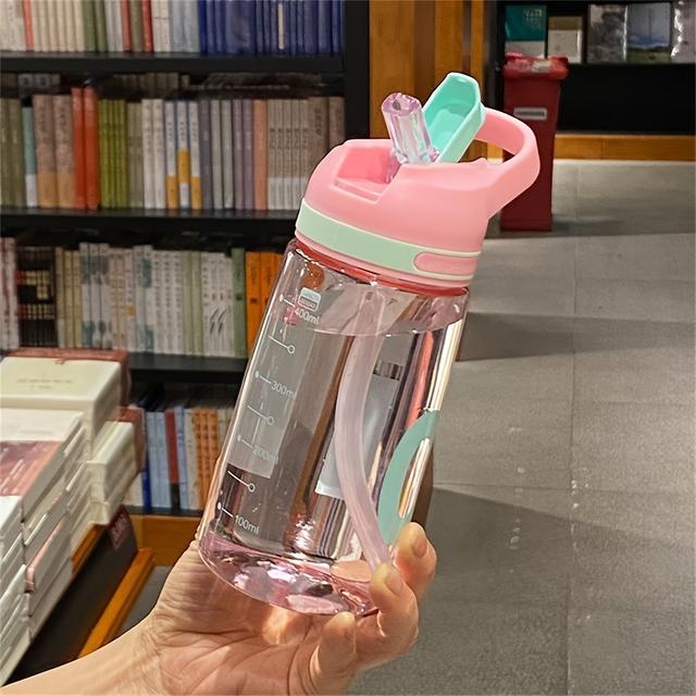 TEMU Botella de agua portátil de 480ML | Botella para beber para gimnasio , botella de vibración deportiva para senderismo y camping al , , con punta