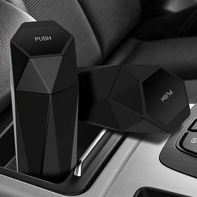 TEMU 1 High-quality Abs Car Trash Bin - Compact And Durable Vehicle Trash Bin, With Lid Design, Suitable For Most Cars And Trucks, Car Trash Bin | Stylish Trash Bin | Durable Abs Material