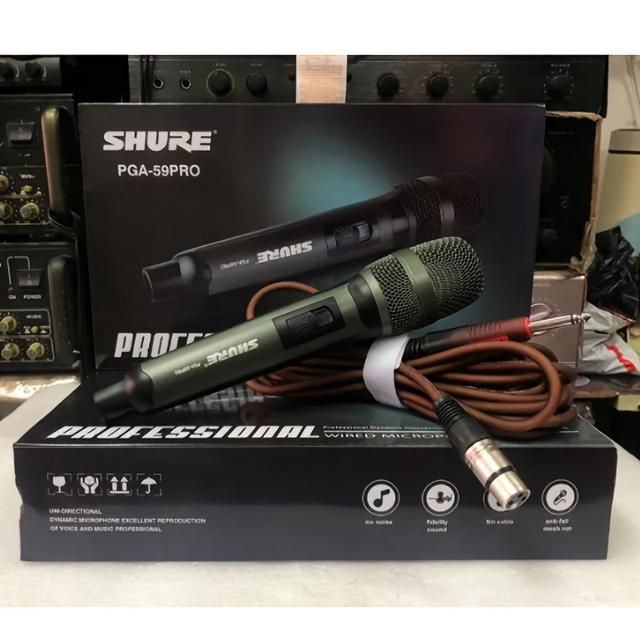 TEMU Professional Vocal Dynamic Microphone With Heavy Duty 8m Mic Wire For Karaoke Singing/pga-59pro