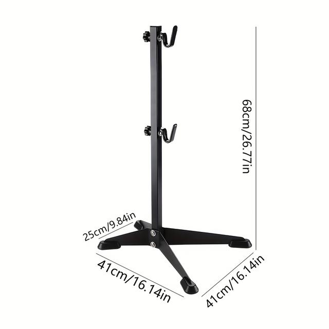TEMU 1pc Heavy-duty Adjustable Mountain Bike Repair Stand With Non-slip Rubber Base, Stable Bike Maintenance Rack For Home Garage & Outdoor Use, Easy Assembly Bike Holder, Construction