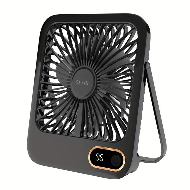 TEMU 5段階の風速調整可能なポータブルUSBファン、折りたたみ式デザイン、夏に強力な冷却を提供、オフィスデスク、オフィス、寝室、屋外旅行、キャンプ、新学期用品、旅行用ファンに適しています