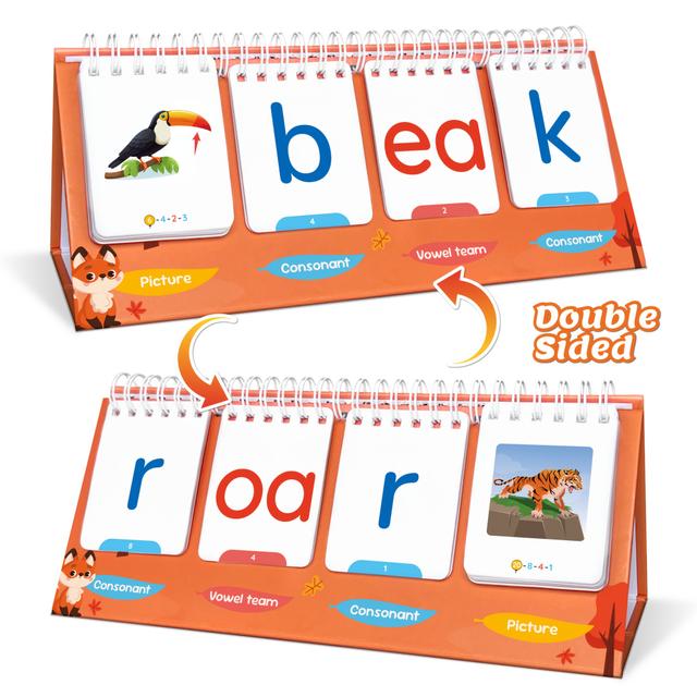 TEMU 50 Games, Long Vowel Phonics , Learn To Read, Manipulative Spelling Educational Flash Cards Learning Activity Speech Relax Teacher Supplies For Homeschool And Classroom Gift