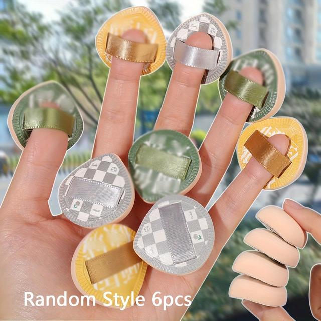 TEMU 6個/3個 パウダーパフ、100ポイント 食べないでください ウェット＆ドライ ライトベージュ ミニパウダーパフ 超柔らかくて厚手のメイクアップツール ホリデーギフト