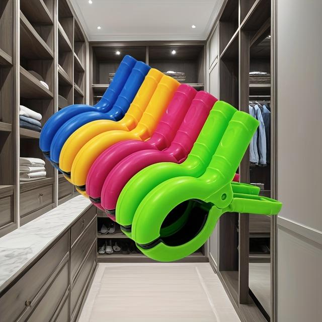 TEMU Large Beach Towel Clips, Suitable For Beach/pool/cruise Chairs, Heavy-duty, Clothing Clips, Windproof, 11 Birthday Gifts, Clothes Pins