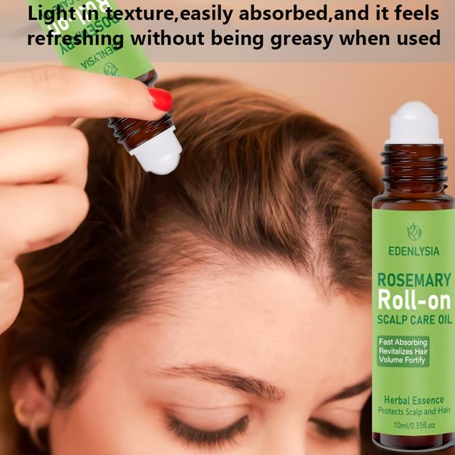 TEMU 10ml Rosemary Oil, Scalp Strengthening Hair, Remove Loose Flakes, Split Ends, Volume , , Travel Travel Pack, No-rinse Hair Care Serum, Unisex, Essential For