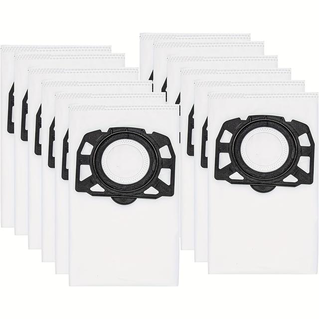 TEMU 12 Packs Kfi 357 Vacuum Cleaner Bags For Wd2 Plus/ Wd3/ Wd3 Battery/ Se 4001/ Se 4002/ Kwd1-3/ Wd3.200 Wet/dry Vacuum Cleaners And Washing Vacuum Cleaners, Extremely Tear-resistant