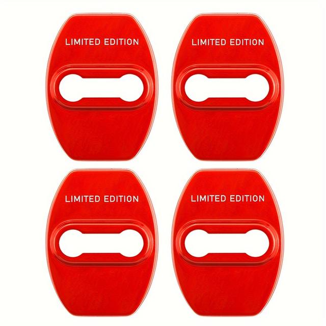 TEMU Juego de 4 cubiertas para cerraduras de puertas de coche, diseñadas para varios modelos de TOYOTA, incluyendo Tundra, Prius, CHR y Highlander, que mejoran la decoración del vehículo