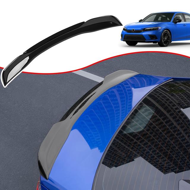 TEMU Rear Spoiler And Trunk Spoiler For 2022 2023 2024 For Civic Sedan, Abs Lip Spoiler Wing Compatible, Used For 2022 2024 For Civic Sedan Accessories,