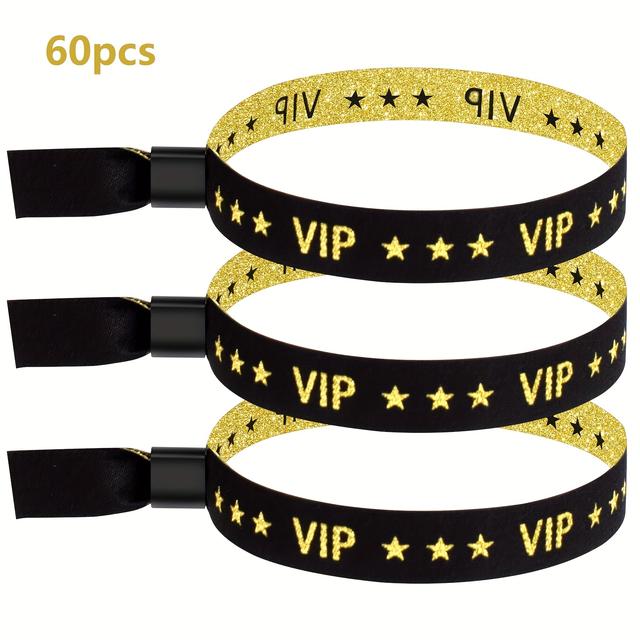 TEMU 60pcs Of Bracelets With Glitter - Adjustable Bracelets For Weddings, Parties, Concerts And Festivals - Durable Wristbands For Customer And Staff Identification