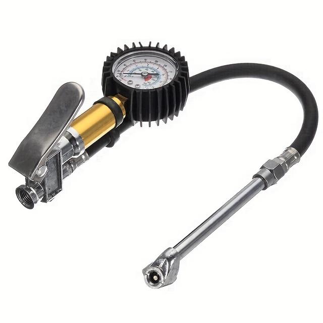 TEMU Tire Inflator With Pressure Gauge, Universal Air Pressure Gauge With Inflation Gun, Vehicle Tire Pressure Monitoring System For Car & Tires