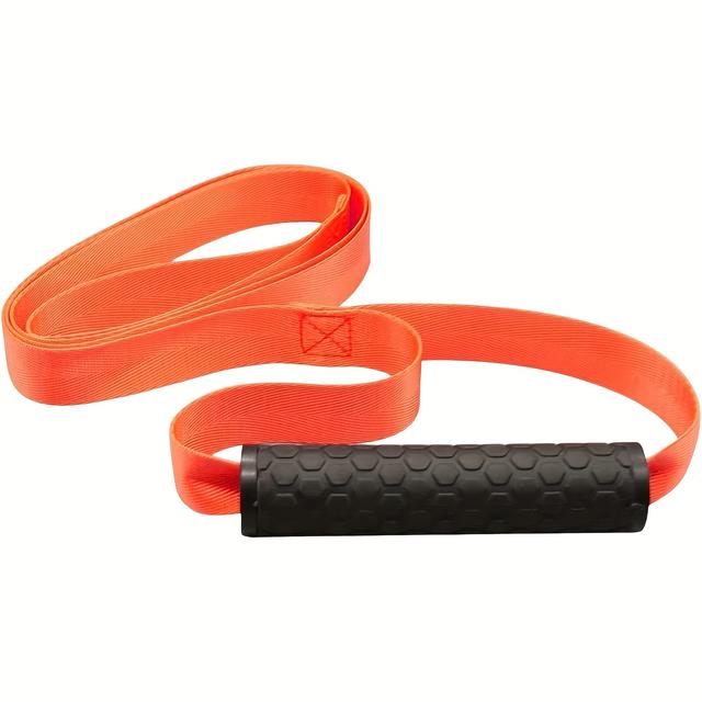 TEMU 4.9ft Orange Deer-pulling Rope With Handle - Durable Nylon For Hunting And Outdoor Activities, Outdoor Gear|ergonomic Handle|durable , Deer Hunting Gear