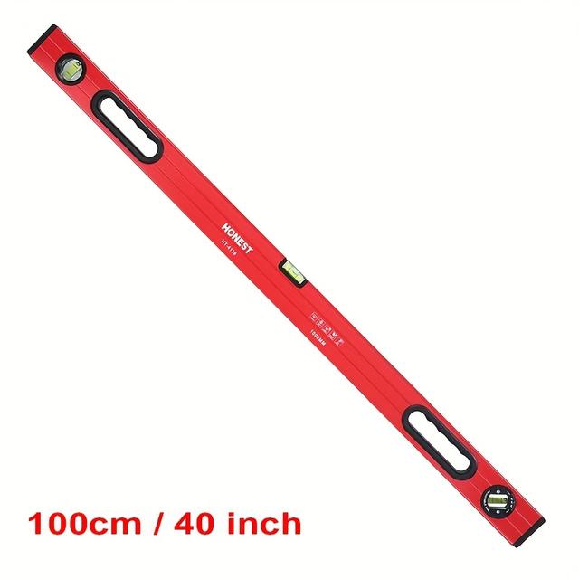 TEMU Nivel de aluminio de alta precisión y grado profesional, engrosado cm, con diseño de doble mango para fácil uso, ángulos ajustables de 90°, 180° y 30°-60°, adecuado para varios