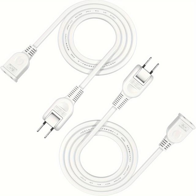 TEMU 重厚商用延長コード - 1m (3.3ft) 15A 1500W付き、NEMA-Likeスイングプラグ（125V）、PSE認証済み - 工業/オフィス/家庭用 - 絶縁キャップ付属、アメリカ式対応、ワークステーション充電スタンド、ミニマリストデザイン、耐久性抜群