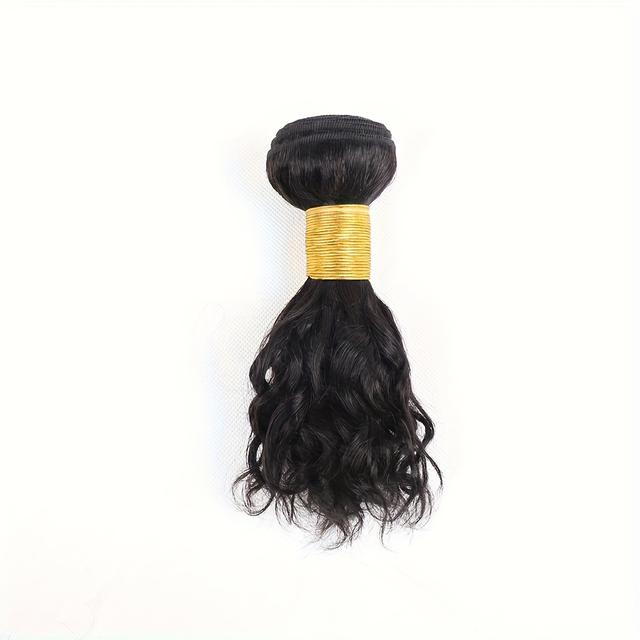 TEMU Mechones de Cabello Humano Onda de Agua Brasileño Rizado 1 Mechón 12A Virgen Sin Color Mechón de Cabello Humano para Mujeres