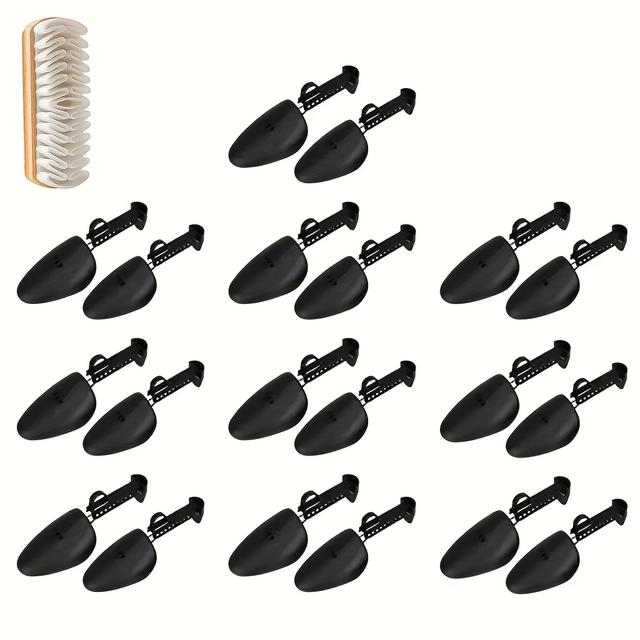 TEMU 20 Piezas de de Zapatos Ajustables con Cepillo de Goma de Ante, Moldeador y Soporte para Zapatos, Ligeros y Fáciles de Usar, para Hombres para Mantener el Estilo de los Zapatos