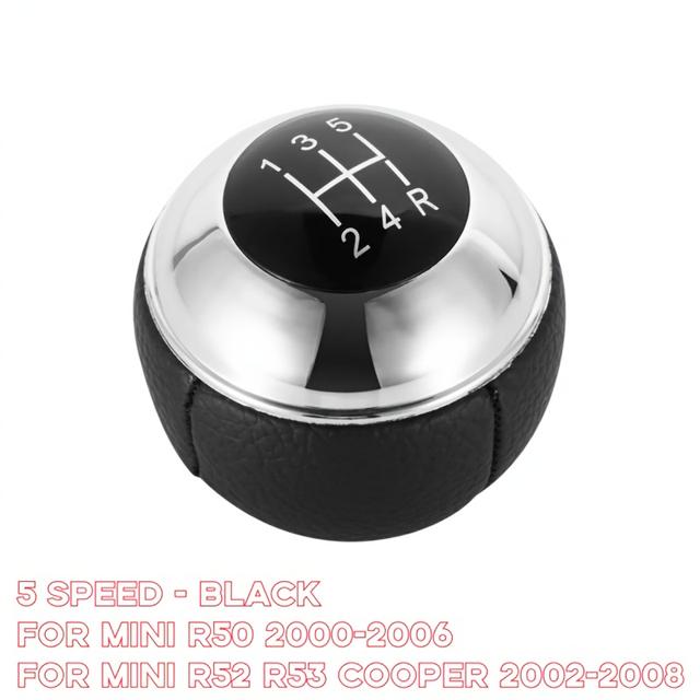 TEMU 5.6 Manual Gear Shift Knob For Mini R50, R52, R53 (2001-2008) - With Black Rubber Grip, Compatible With Models