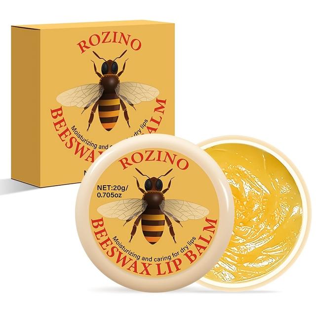 TEMU 20g Beeswax Lip Balm, Day And Lip Balm, Beeswax + Plant Ingredients, Moisturizing And Moisturizing, Farewell To , And Cracked Lips, Make Lips And Smooth, Natural