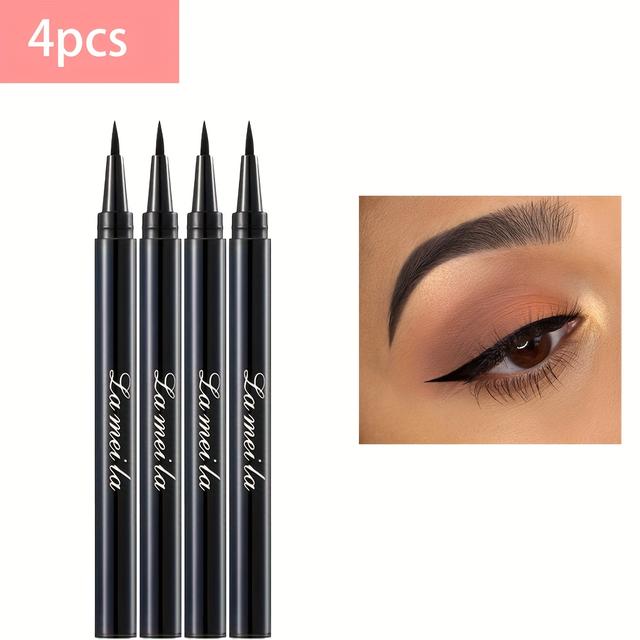 TEMU Eyeliner Pen - Quick Dry, Waterproof & Sweatproof, Long-lasting Makeup For Beginners, Gift