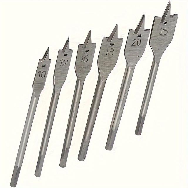TEMU A 6pcs Titanium-coated Drill Bit Set Woodworking - Durable, No , Professional Carpenter Tools In Sizes.