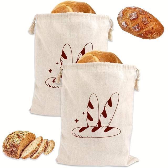 TEMU 1pc Reusable Unbleached Bread Bag – 1 Linen Bag, Suitable For Artisan And Homemade Bread Preservation