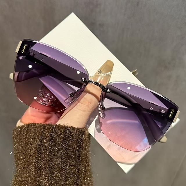 TEMU Damernas kattögon-modeglasögon – Passar för vardag och tillfällen, med minimalistisk linjedesign. Den presenten för trendiga kvinnor, med eleganta detaljer