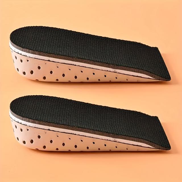 TEMU 2pcs Of Height-increasing Insoles, Soft Bottom Half Pads, Lightweight And Comfortable Breathable Sweat-absorbing Insoles, Latex Layer, Invisible Height-increasing Insoles