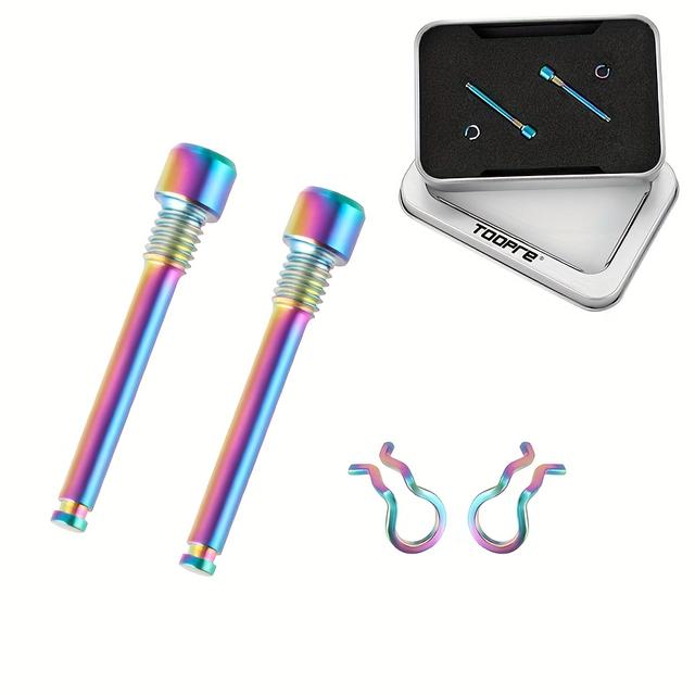 TEMU Mountain Bike Titanium Alloy Oil Disc Pins, Road Bike Brake Xt Xtr Brake Pad Pins And Screws With Retaining Rings