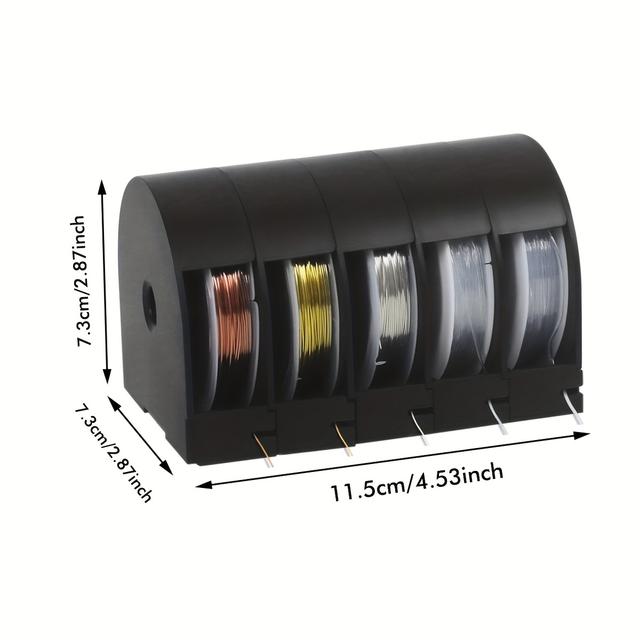 TEMU 3 Rolls 0.5mm Copper Beading Wire, 2 Rolls Crystal Elastic Cord, Jewelry Craft Wire With Organizing Case For Jewelry Making Supplies And Crafts