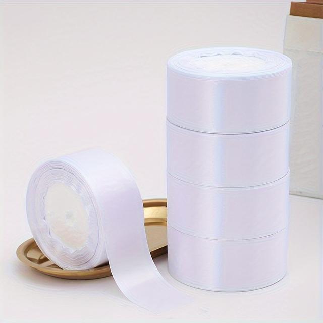 TEMU 5 rouleaux/tube, ruban de satin de 4 cm, ruban pour emballage de boîte cadeau , ruban de couleur pour bricolage, épingle à cheveux, , matériau de ruban