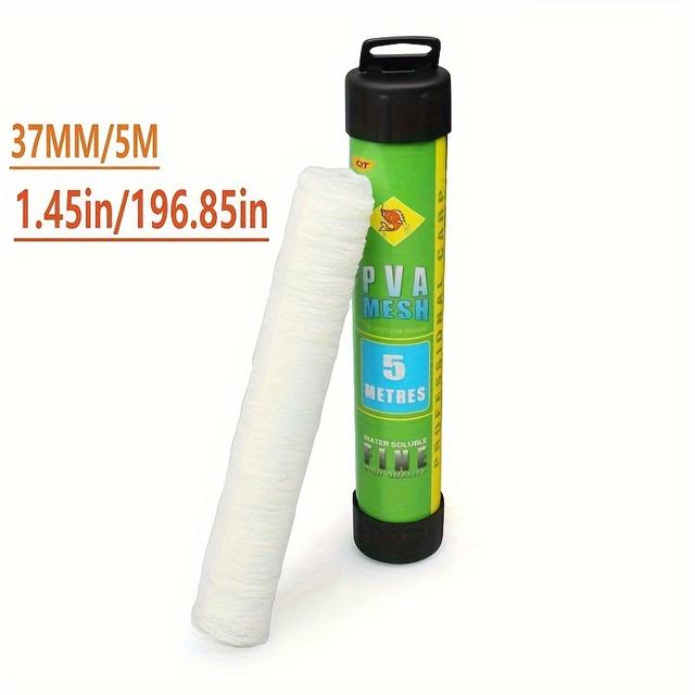 TEMU 1 Stück 5m Angelköder-Feeder, 5 Stück Nachfüllpack PVA wasserlöslicher schmalmaschiger Netzschlauch Karpfenköder Nachfüllstab Angelzubehör Karpfenangel-Feeder