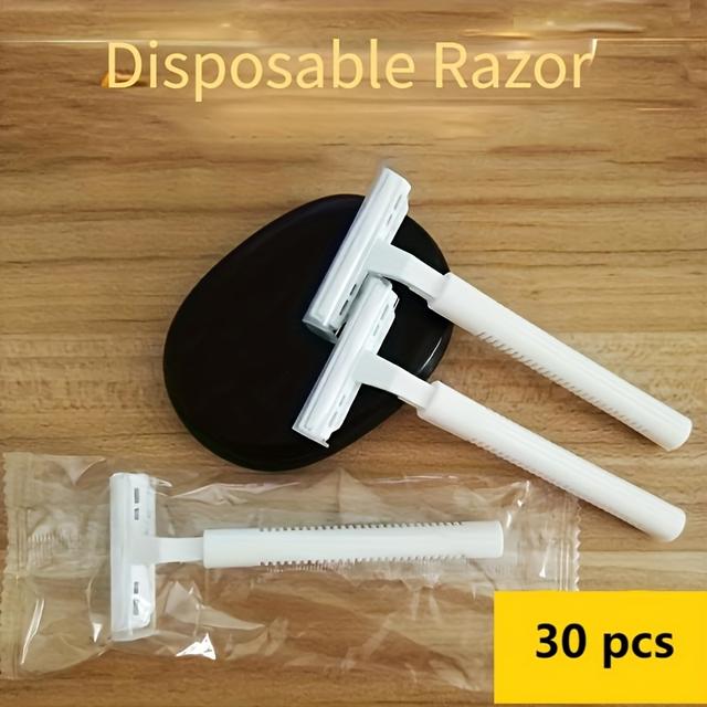 TEMU 30 szt. Jednorazowe Maszynki do Golenia, Uniseks, Indywidualnie Zapakowane, Damska Maszynka z Podwójnym Ostrzem, Idealne na Kemping, Podróże, Hotele