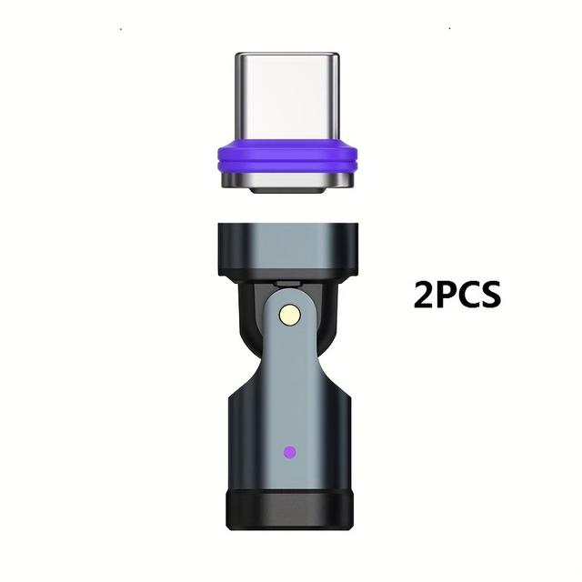 TEMU 16-контактний магнітний адаптер USB C до Type-C OTG з швидкою зарядкою 240W PD, сумісний з /Samsung/Xiaomi, обертовий на 180 градусів, високошвидкісна передача даних