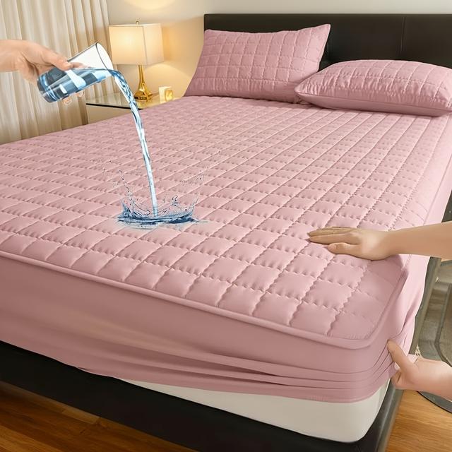 TEMU 1pc High Quality Mattress Protective Cover - Soft, Breathable & Cooling, Machine Washable, , Fitted For Twin/full/queen/king Beds (no Pillowcase). Essential For Home/hotel Minimalist Bedding.