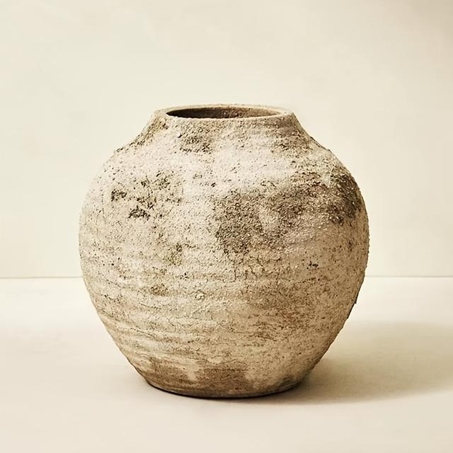TEMU A Handmade Ceramic Vase With A Rough Texture, Perfect For Home Decor In A Style. Suitable For Decorating Living Rooms, Kitchens, And , It Makes A Great Gift For Holidays And Weddings.
